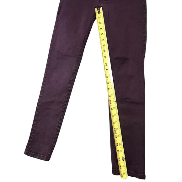 Maurices Jeans Womens Small Purple Skinny Stretch Pants Mid Rise Plum Jeggings - Picture 5 of 12